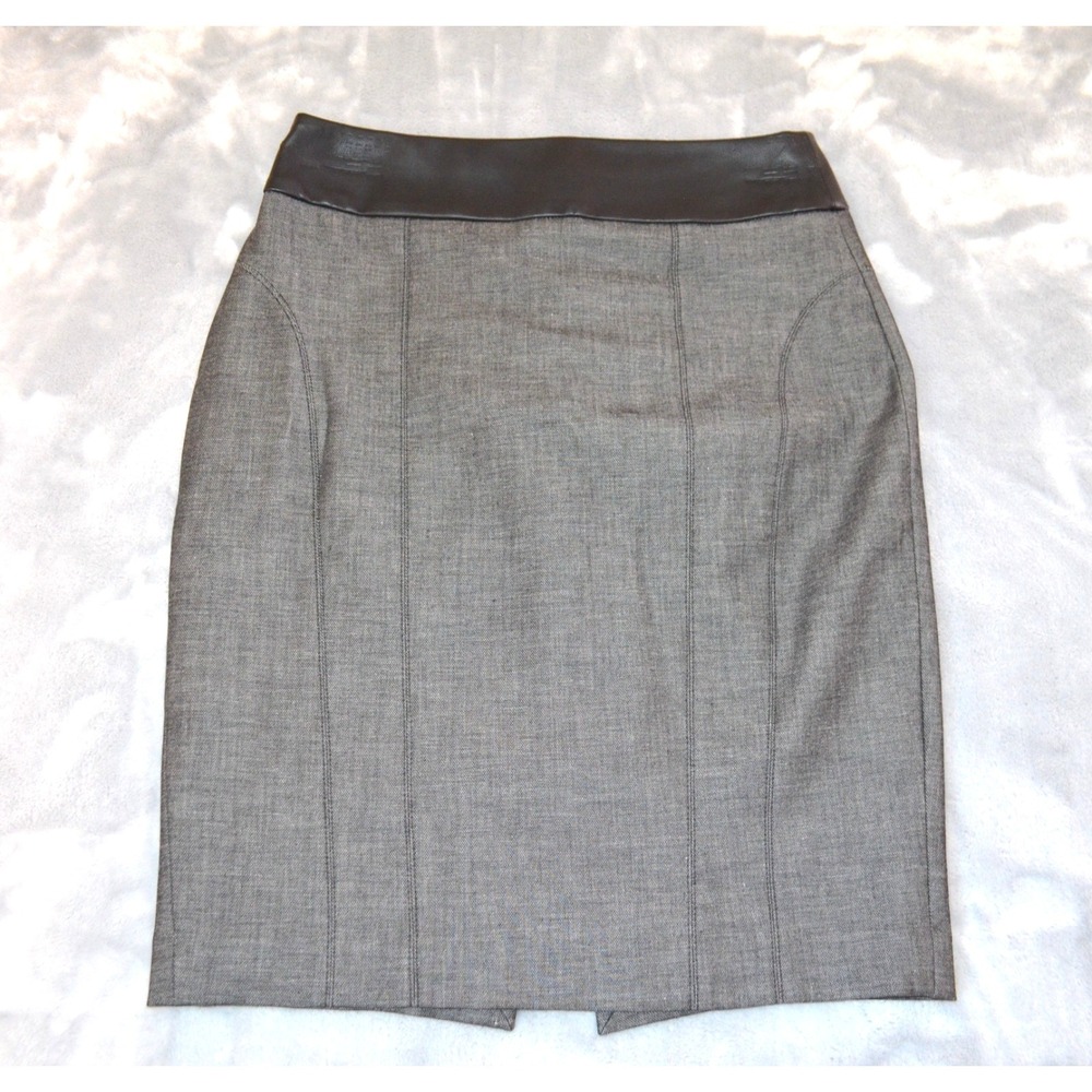 Express Gray 2pcs Skirt & Jacket Set Womens Size 2 Poly Cotton Viscose Spandex - Picture 9 of 16